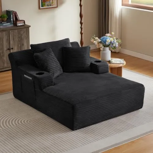 Eafurn Oversized Corduroy Chaise Lounge